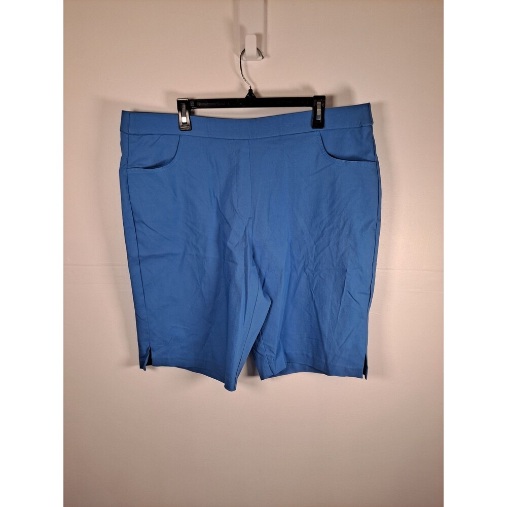 Alfred Dunner Women's Plus Size Bermuda Shorts Size 18W Periwinkle